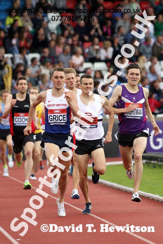 Mens 1500 metres, British Championships, Birmingham. Photo: David T. Hewitson/Sports for All Pics